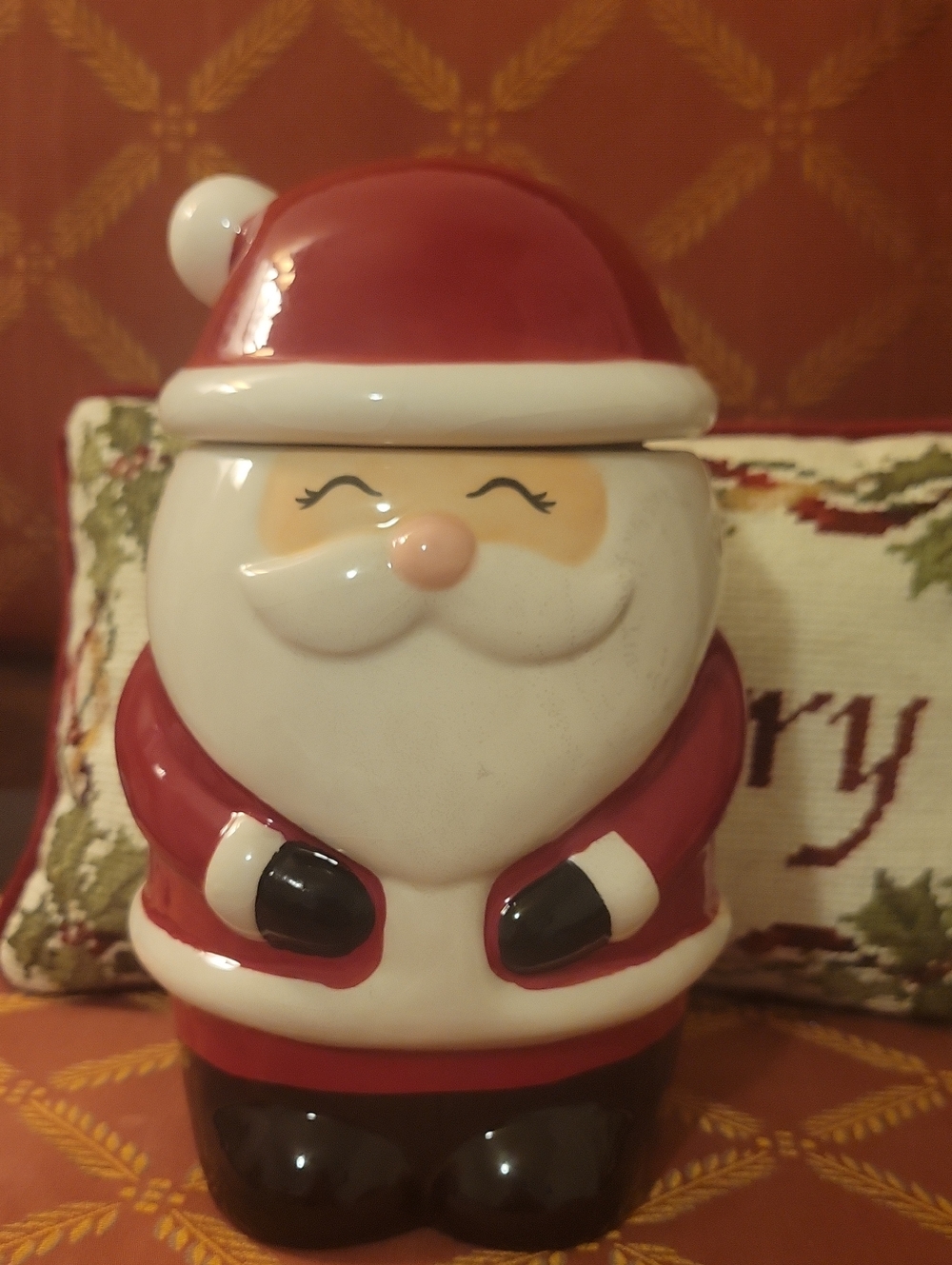 Isaac Mizrahi Santa Festive Jar 2 wick Candle Magical Christmas Morning scent